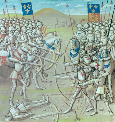 Illustration de la la bataille de Crécy