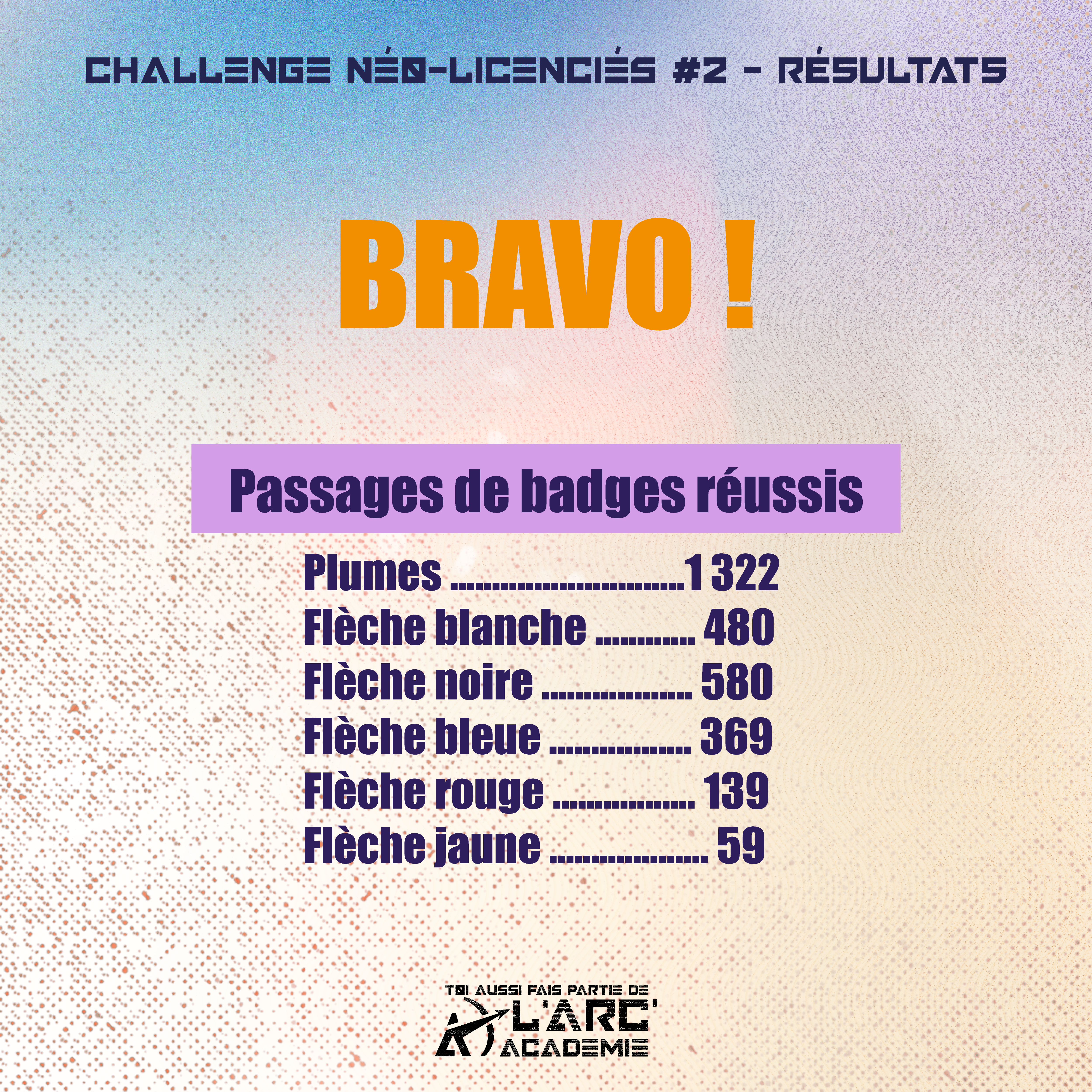 1322 Plumes - 480 Flèche blanche - 580 Flèche noire - 369 Flèche bleue - 139 Flèche rouge - 59 Flèche jaune
